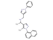 1-[5-methyl-1-(1-naphthyl)-1H-pyrazol-4-yl]-N-[(1-phenyl-1H-pyrazol-4-yl)methyl]ethanamine