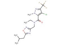 4-chloro-N-ethyl-N-[(5-isobutyl-1,2,4-oxadiazol-3-yl)methyl]-1-methyl-3-(trifluoromethyl)-1H-pyrazole-5-carboxamide