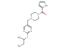 2-(sec-butylthio)-5-{[4-(1H-pyrrol-2-ylcarbonyl)piperazin-1-yl]methyl}pyrimidine