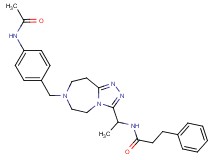 N-(1-{7-[4-(acetylamino)benzyl]-6,7,8,9-tetrahydro-5H-[1,2,4]triazolo[4,3-d][1,4]diazepin-3-yl}ethyl)-3-phenylpropanamide