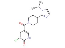 3-chloro-5-{[4-(1-isopropyl-1H-imidazol-2-yl)-1-piperidinyl]carbonyl}-2(1H)-pyridinone