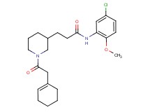 N-(5-chloro-2-methoxyphenyl)-3-[1-(1-cyclohexen-1-ylacetyl)-3-piperidinyl]propanamide