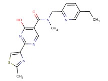 N-[(5-ethylpyridin-2-yl)methyl]-4-hydroxy-N-methyl-2-(2-methyl-1,3-thiazol-4-yl)pyrimidine-5-carboxamide
