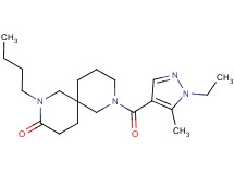 2-butyl-8-[(1-ethyl-5-methyl-1H-pyrazol-4-yl)carbonyl]-2,8-diazaspiro[5.5]undecan-3-one