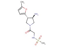N-{2-[(3R*,4S*)-3-amino-4-(5-methyl-2-furyl)-1-pyrrolidinyl]-2-oxoethyl}methanesulfonamide