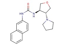 N-2-naphthyl-N'-[(3R*,4R*)-4-pyrrolidin-1-yltetrahydrofuran-3-yl]urea