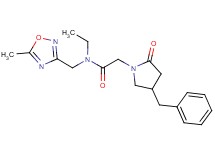 2-(4-benzyl-2-oxopyrrolidin-1-yl)-N-ethyl-N-[(5-methyl-1,2,4-oxadiazol-3-yl)methyl]acetamide