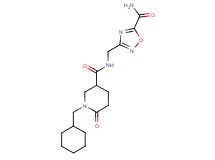 N-{[5-(aminocarbonyl)-1,2,4-oxadiazol-3-yl]methyl}-1-(cyclohexylmethyl)-6-oxo-3-piperidinecarboxamide