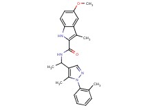 5-methoxy-3-methyl-N-{1-[5-methyl-1-(2-methylphenyl)-1H-pyrazol-4-yl]ethyl}-1H-indole-2-carboxamide