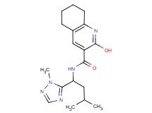 2-hydroxy-N-[3-methyl-1-(1-methyl-1H-1,2,4-triazol-5-yl)butyl]-5,6,7,8-tetrahydro-3-quinolinecarboxamide