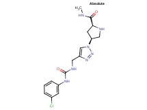 (4S)-4-{4-[({[(3-chlorophenyl)amino]carbonyl}amino)methyl]-1H-1,2,3-triazol-1-yl}-N-methyl-L-prolinamide hydrochloride