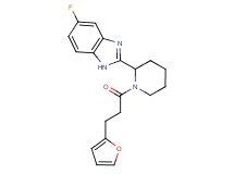 5-fluoro-2-{1-[3-(2-furyl)propanoyl]-2-piperidinyl}-1H-benzimidazole