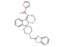 N-[(2R*,3R*)-1'-(1,3-benzothiazol-2-ylmethyl)-2-ethoxy-2,3-dihydrospiro[indene-1,4'-piperidin]-3-yl]-2-furamide