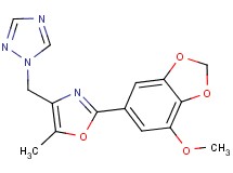 1-{[2-(7-methoxy-1,3-benzodioxol-5-yl)-5-methyl-1,3-oxazol-4-yl]methyl}-1H-1,2,4-triazole