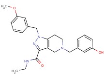 N-ethyl-5-(3-hydroxybenzyl)-1-(3-methoxybenzyl)-4,5,6,7-tetrahydro-1H-pyrazolo[4,3-c]pyridine-3-carboxamide