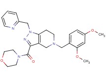 5-(2,4-dimethoxybenzyl)-3-(4-morpholinylcarbonyl)-1-(2-pyridinylmethyl)-4,5,6,7-tetrahydro-1H-pyrazolo[4,3-c]pyridine