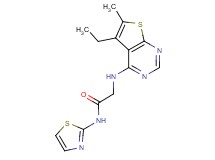 2-[(5-ethyl-6-methylthieno[2,3-d]pyrimidin-4-yl)amino]-N-1,3-thiazol-2-ylacetamide