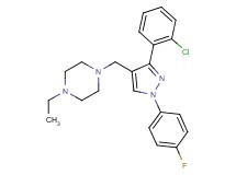 1-{[3-(2-chlorophenyl)-1-(4-fluorophenyl)-1H-pyrazol-4-yl]methyl}-4-ethylpiperazine