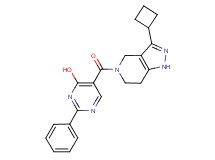 5-[(3-cyclobutyl-1,4,6,7-tetrahydro-5H-pyrazolo[4,3-c]pyridin-5-yl)carbonyl]-2-phenylpyrimidin-4-ol