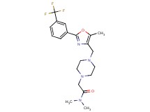 N,N-dimethyl-2-[4-({5-methyl-2-[3-(trifluoromethyl)phenyl]-1,3-oxazol-4-yl}methyl)-1-piperazinyl]acetamide
