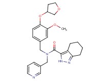 N-[3-methoxy-4-(tetrahydro-3-furanyloxy)benzyl]-N-(3-pyridinylmethyl)-4,5,6,7-tetrahydro-2H-indazole-3-carboxamide