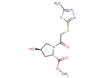 methyl (2S*,4R*)-4-hydroxy-1-{[(5-methyl-1,3,4-thiadiazol-2-yl)thio]acetyl}pyrrolidine-2-carboxylate