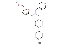 1-[5-(methoxymethyl)-2-furyl]-N-[(1'-methyl-1,4'-bipiperidin-4-yl)methyl]-N-(4-pyridinylmethyl)methanamine