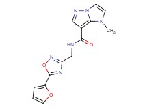 N-{[5-(2-furyl)-1,2,4-oxadiazol-3-yl]methyl}-1-methyl-1H-imidazo[1,2-b]pyrazole-7-carboxamide