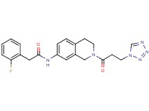 2-(2-fluorophenyl)-N-{2-[3-(1H-tetrazol-1-yl)propanoyl]-1,2,3,4-tetrahydro-7-isoquinolinyl}acetamide