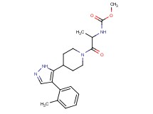 methyl (1-methyl-2-{4-[4-(2-methylphenyl)-1H-pyrazol-5-yl]piperidin-1-yl}-2-oxoethyl)carbamate
