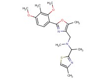 N-{[2-(2,4-dimethoxy-3-methylphenyl)-5-methyl-1,3-oxazol-4-yl]methyl}-N-methyl-1-(4-methyl-1,3-thiazol-2-yl)ethanamine