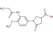 1-[4-methoxy-3-(propionylamino)phenyl]-5-oxopyrrolidine-3-carboxylic acid