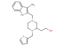2-[4-[(3-methyl-1H-indol-2-yl)methyl]-1-(2-thienylmethyl)-2-piperazinyl]ethanol
