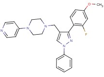 1-{[3-(2-fluoro-4-methoxyphenyl)-1-phenyl-1H-pyrazol-4-yl]methyl}-4-(4-pyridinyl)piperazine