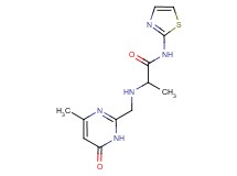 2-{[(4-methyl-6-oxo-1,6-dihydropyrimidin-2-yl)methyl]amino}-N-1,3-thiazol-2-ylpropanamide