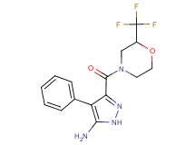 4-phenyl-3-{[2-(trifluoromethyl)morpholin-4-yl]carbonyl}-1H-pyrazol-5-amine