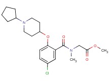 methyl N-{5-chloro-2-[(1-cyclopentyl-4-piperidinyl)oxy]benzoyl}-N-methylglycinate