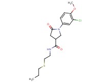 1-(3-chloro-4-methoxyphenyl)-5-oxo-N-[2-(propylthio)ethyl]-3-pyrrolidinecarboxamide