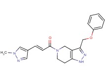 5-[(2E)-3-(1-methyl-1H-pyrazol-4-yl)prop-2-enoyl]-3-(phenoxymethyl)-4,5,6,7-tetrahydro-1H-pyrazolo[4,3-c]pyri