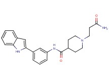 1-(3-amino-3-oxopropyl)-N-[3-(1H-indol-2-yl)phenyl]piperidine-4-carboxamide