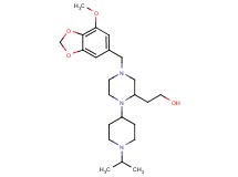 2-{1-(1-isopropyl-4-piperidinyl)-4-[(7-methoxy-1,3-benzodioxol-5-yl)methyl]-2-piperazinyl}ethanol