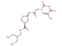 (1S*,3R*)-N-(2-ethylbutyl)-3-{[(5-methyl-2,4-dioxo-3,4-dihydro-1(2H)-pyrimidinyl)acetyl]amino}cyclopentanecarboxamide