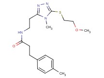 N-(2-{5-[(2-methoxyethyl)thio]-4-methyl-4H-1,2,4-triazol-3-yl}ethyl)-3-(4-methylphenyl)propanamide