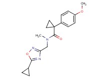 N-[(5-cyclopropyl-1,2,4-oxadiazol-3-yl)methyl]-1-(4-methoxyphenyl)-N-methylcyclopropanecarboxamide