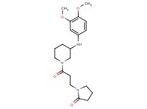 1-(3-{3-[(3,4-dimethoxyphenyl)amino]-1-piperidinyl}-3-oxopropyl)-2-pyrrolidinone