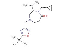 1-[(5-tert-butyl-1,2,4-oxadiazol-3-yl)methyl]-4-(cyclopropylmethyl)-3-isopropyl-1,4-diazepan-5-one