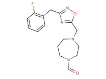 4-{[3-(2-fluorobenzyl)-1,2,4-oxadiazol-5-yl]methyl}-1,4-diazepane-1-carbaldehyde