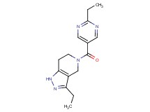 3-ethyl-5-[(2-ethyl-5-pyrimidinyl)carbonyl]-4,5,6,7-tetrahydro-1H-pyrazolo[4,3-c]pyridine