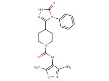 N-(3,5-dimethylisoxazol-4-yl)-4-(5-oxo-4-phenyl-4,5-dihydro-1H-1,2,4-triazol-3-yl)piperidine-1-carboxamide