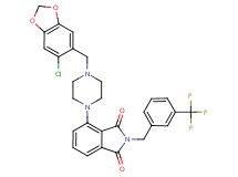 4-{4-[(6-chloro-1,3-benzodioxol-5-yl)methyl]-1-piperazinyl}-2-[3-(trifluoromethyl)benzyl]-1H-isoindole-1,3(2H)-dione